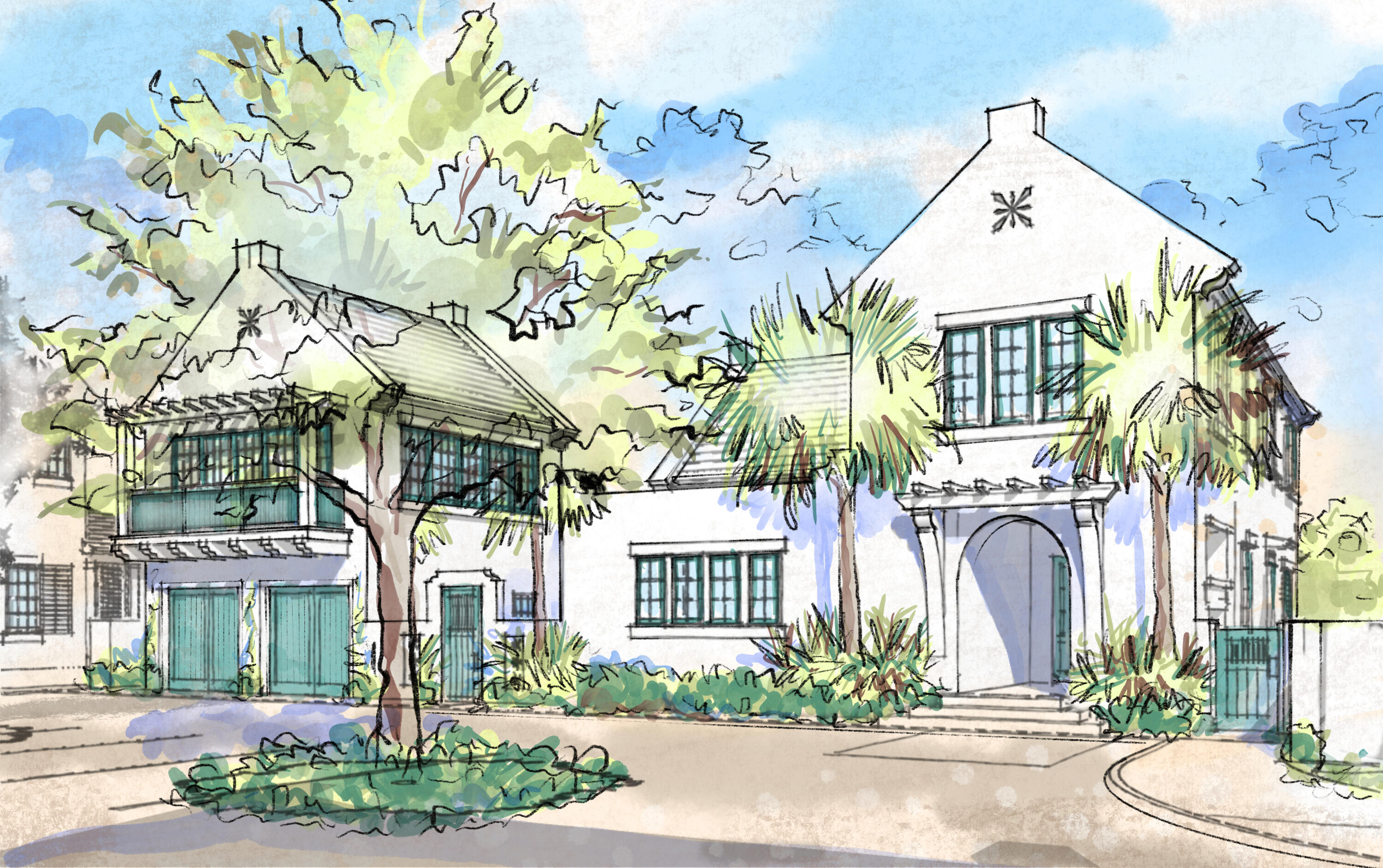 90 Whitten Way Inlet Beach Inlet Beach, FL 32461 - Photo 2 of 26 a front view of a house with a garden