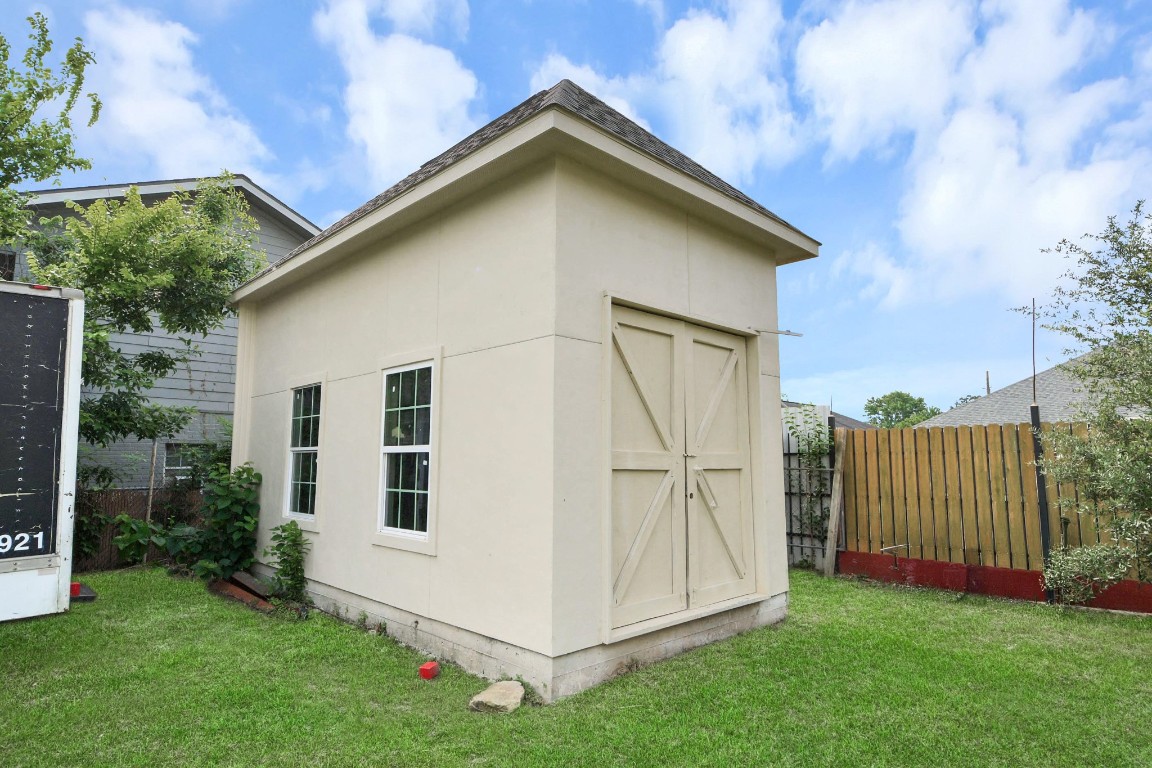 2608 Bostic Street Houston, TX 77093 - Photo 11 of 37 a view of backyard with barbeque grill and plants