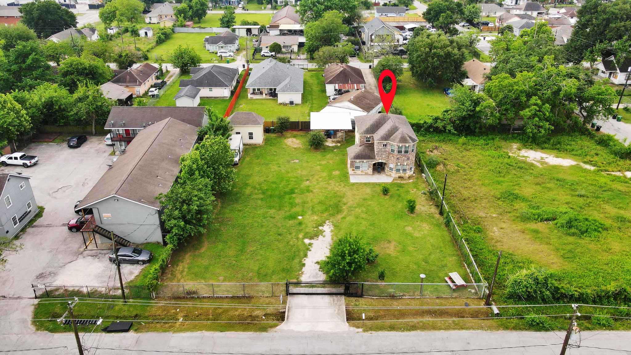 2608 Bostic Street Houston, TX 77093 - Photo 2 of 37 an aerial view of residential houses with outdoor space and trees