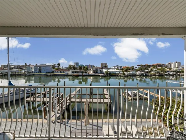 a view of city from a balcony