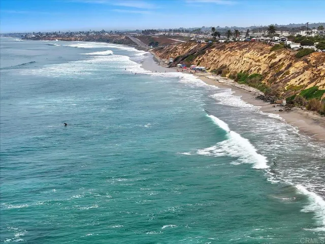 a view of an ocean beach