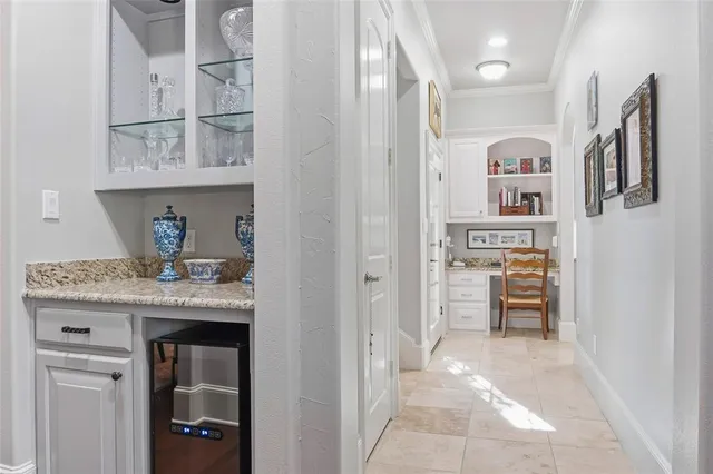 a view of kitchen and windows