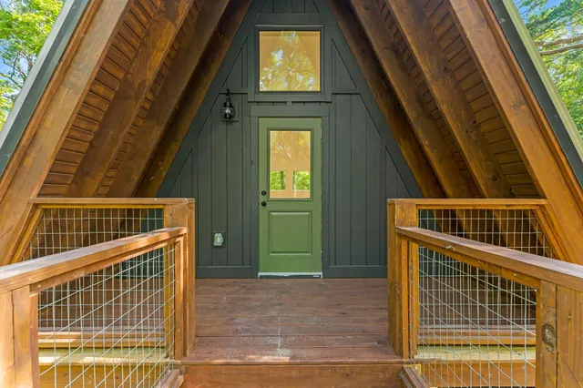 a view of front door of house