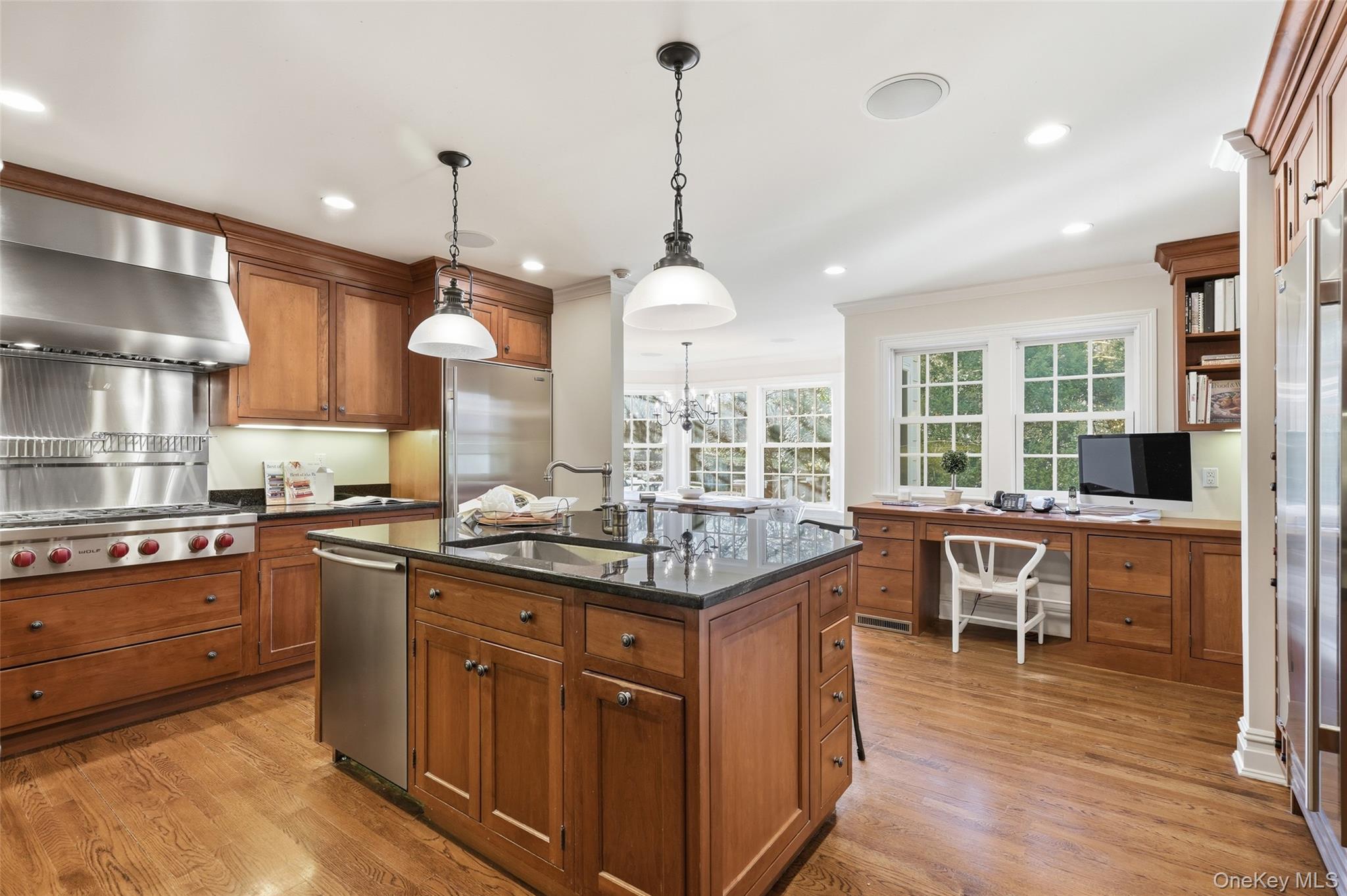 365 Grace Church Street Rye, NY 10580 - Photo 12 of 44 Kitchen has convenient "command center" built in desk area