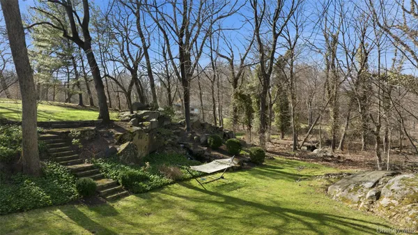 a view of swimming pool with a yard