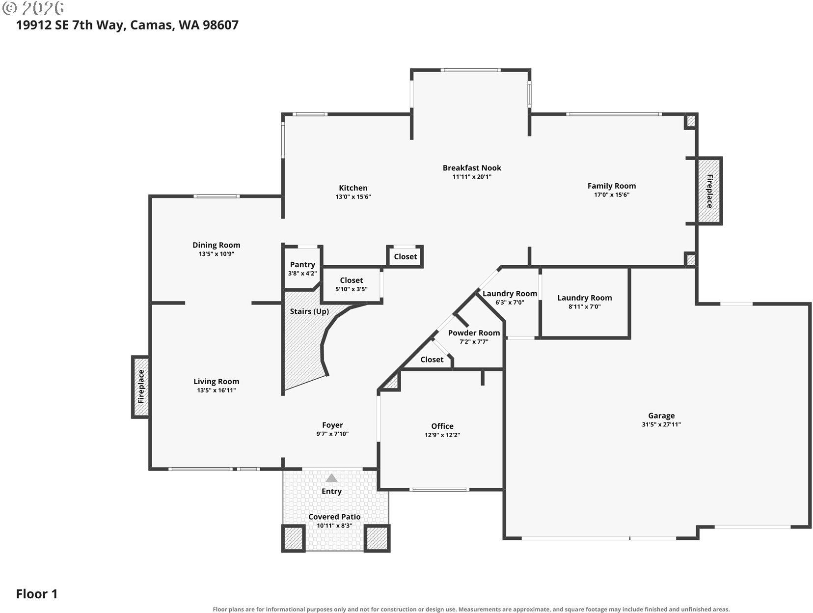 19912 Southeast 7th Way Camas, WA 98607 - Photo 43 of 44 Floor Plan