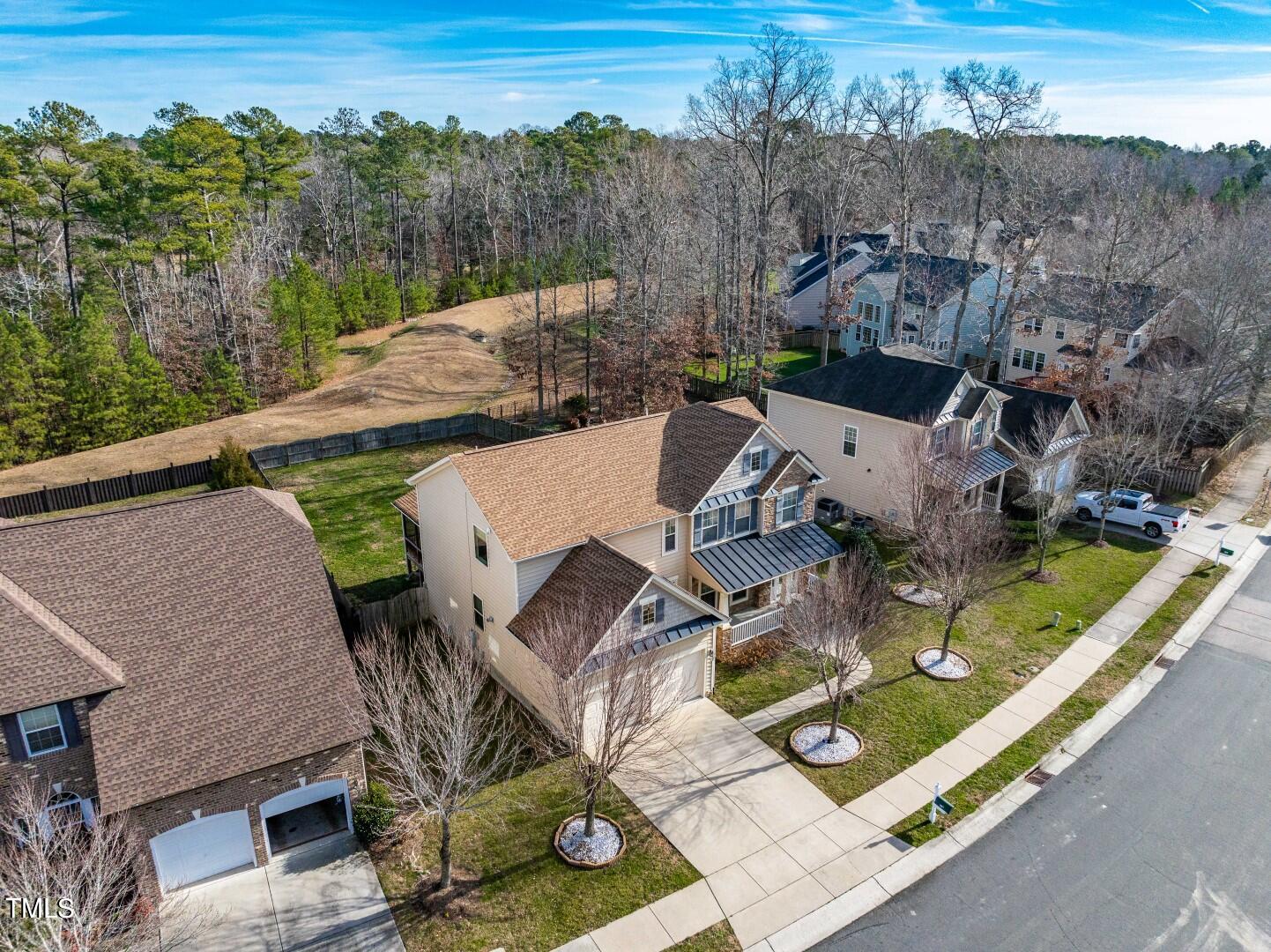 1017 Lakeview Road Durham, NC 27712 - Photo 31 of 32 an aerial view of a house with swimming pool