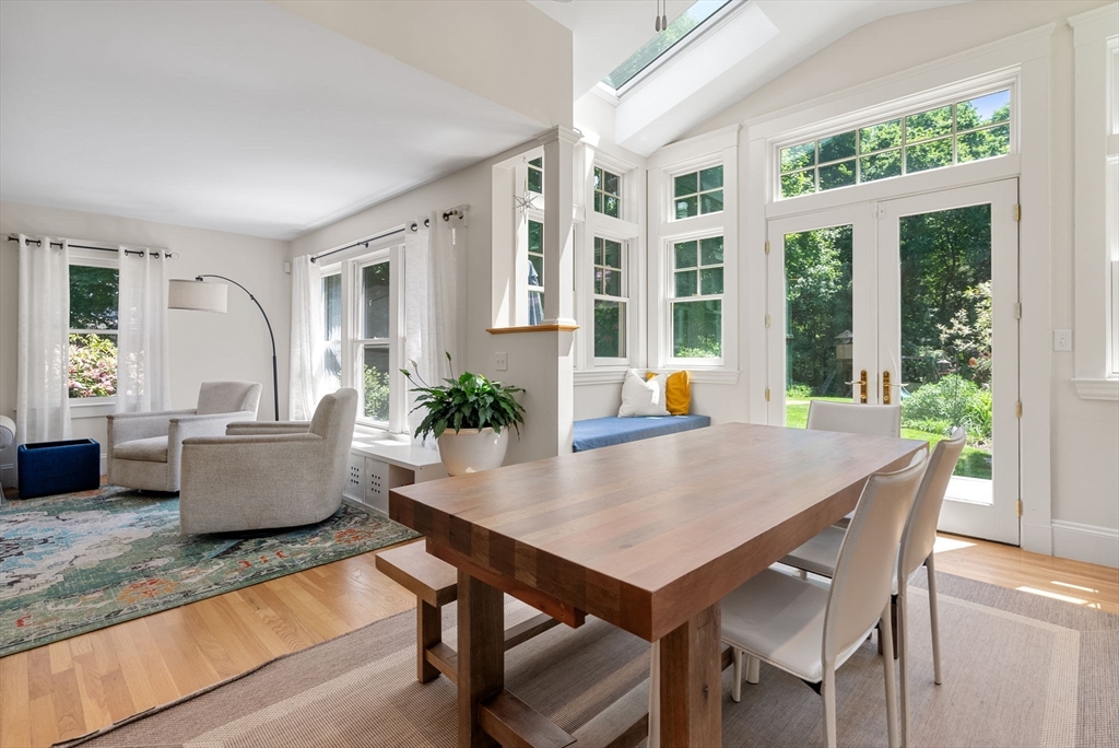 260 Glen Road Weston, MA 02493 - Photo 18 of 42 a view of a dining room with furniture window and wooden floor