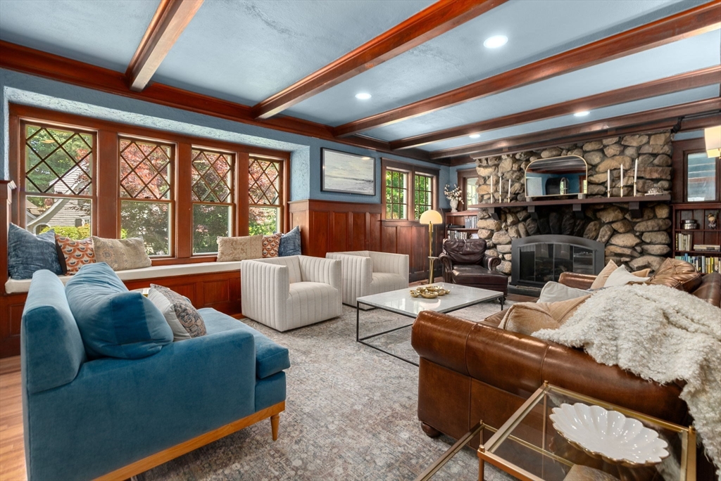 260 Glen Road Weston, MA 02493 - Photo 8 of 42 a living room with furniture and a large window