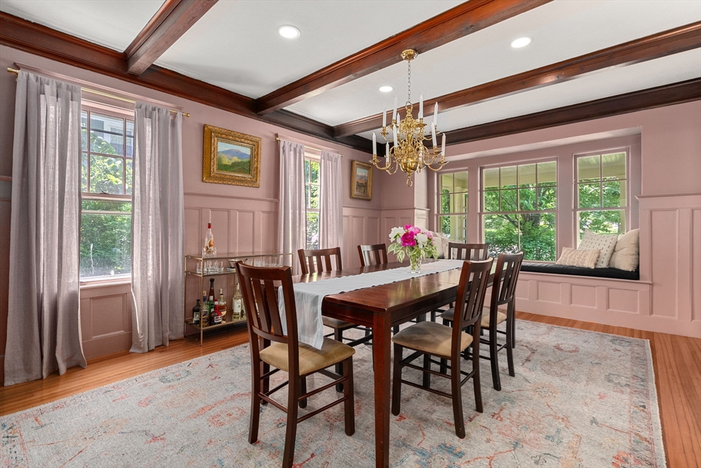 260 Glen Road Weston, MA 02493 - Photo 10 of 42 a view of a dining room with furniture window and outside view