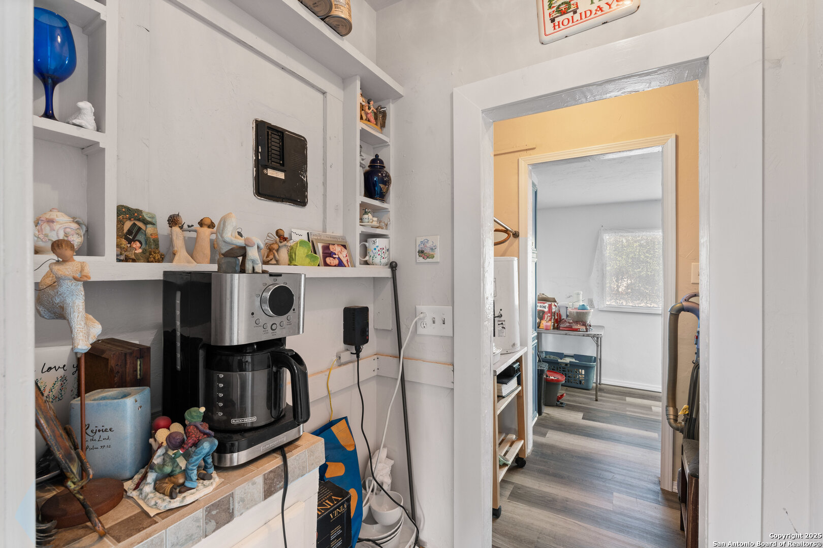 1843 Rhinestone Canyon Lake, TX 78133 - Photo 30 of 39 a view of a kitchen with fridge and workspace