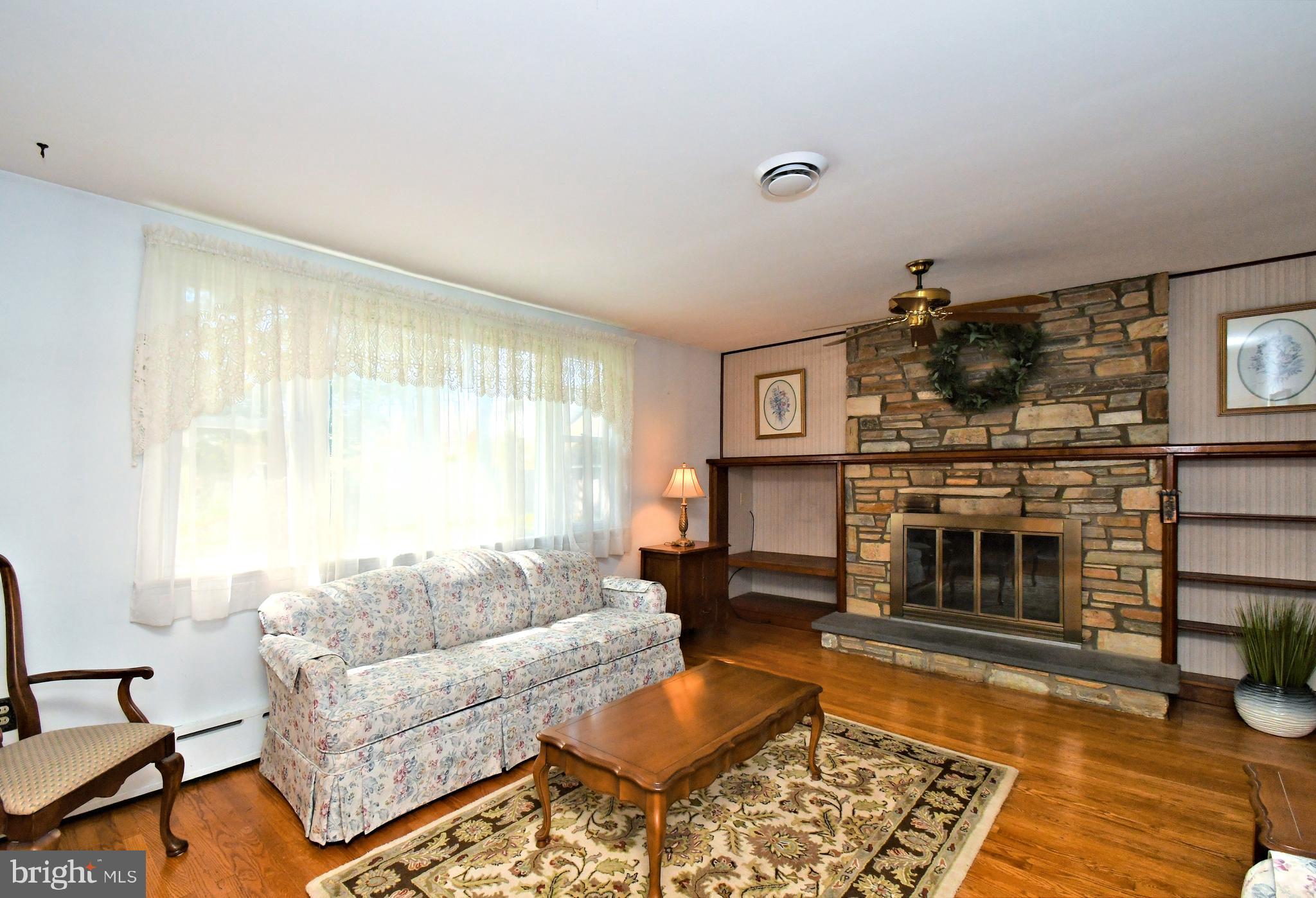 3020 Old Welsh Road Willow Grove, PA 19090 - Photo 5 of 28 Living room, hardwood floors and large window