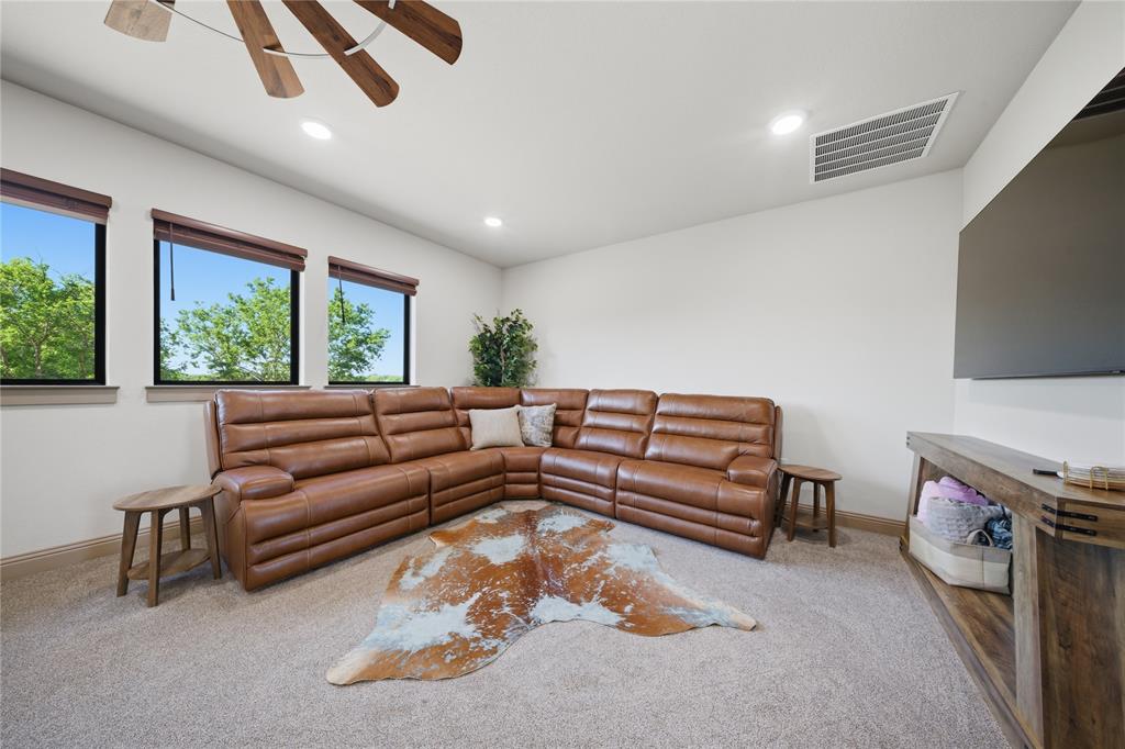 958 Cedar Mills Road Gordonville, TX 76245 - Photo 29 of 40 a living room with furniture and a flat screen tv