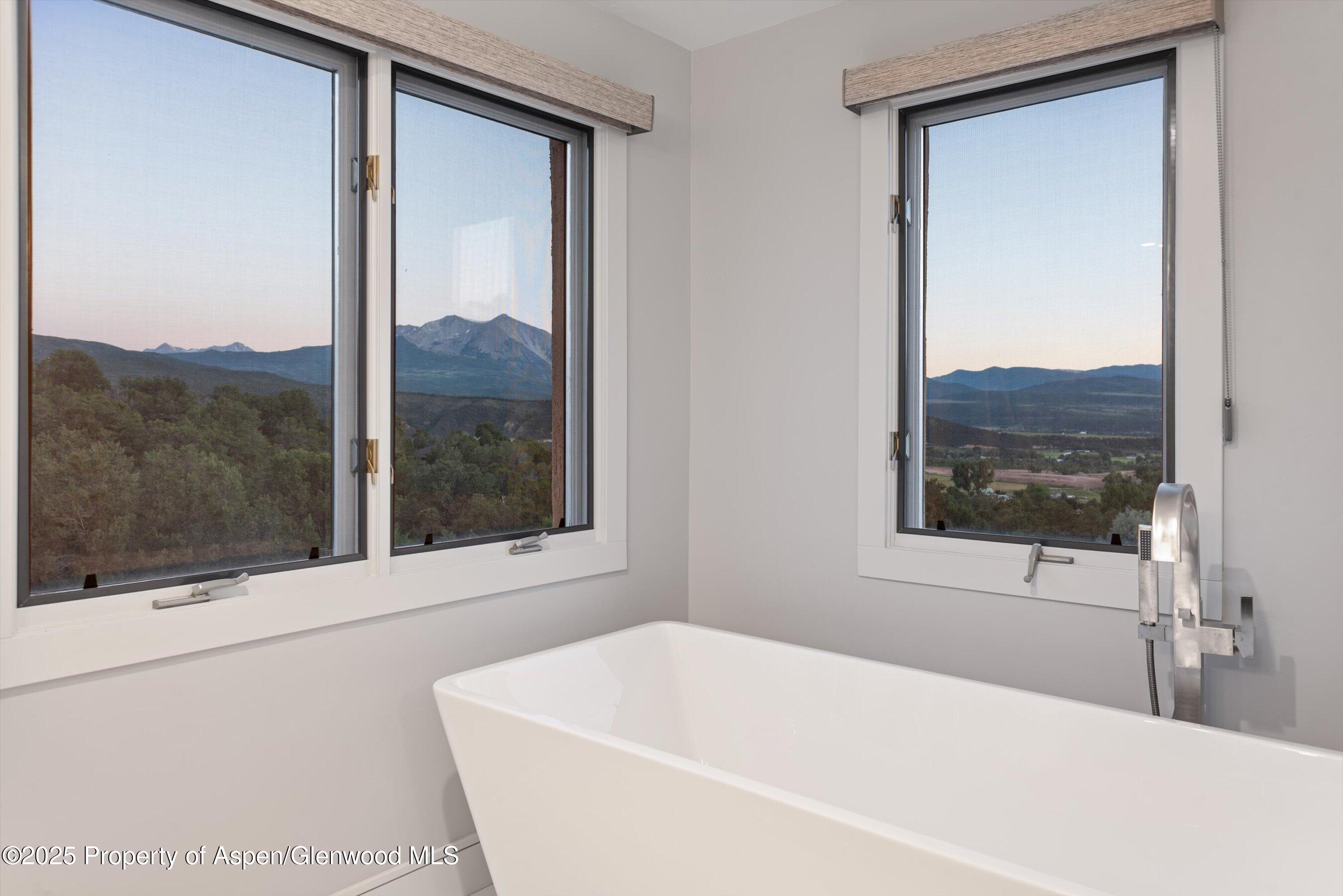 384 Wooden Deer Road Carbondale, CO 81623 - Photo 26 of 48 a white bath tub sitting next to a window