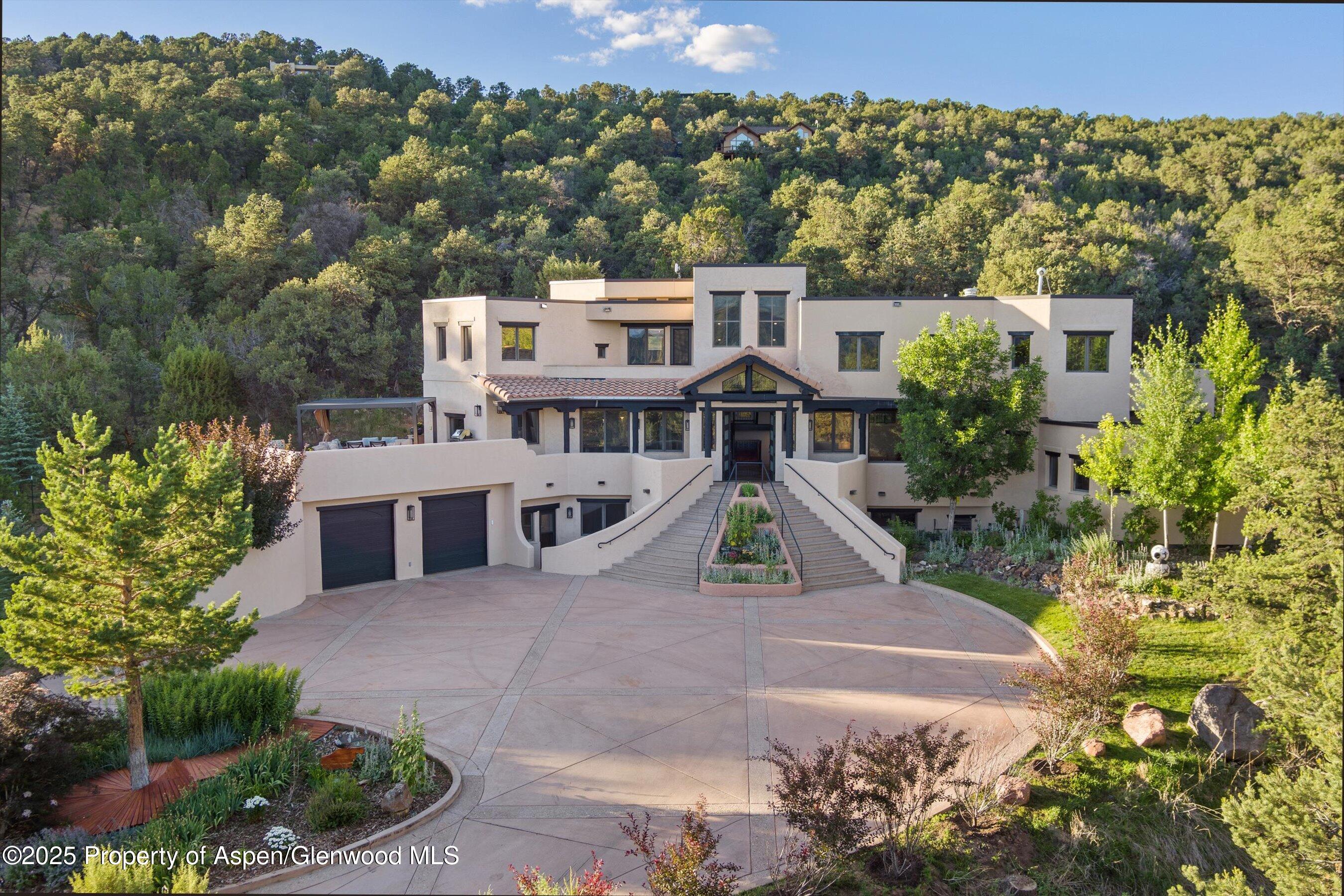 384 Wooden Deer Road Carbondale, CO 81623 - Photo 46 of 48 an aerial view of residential houses with outdoor space and trees