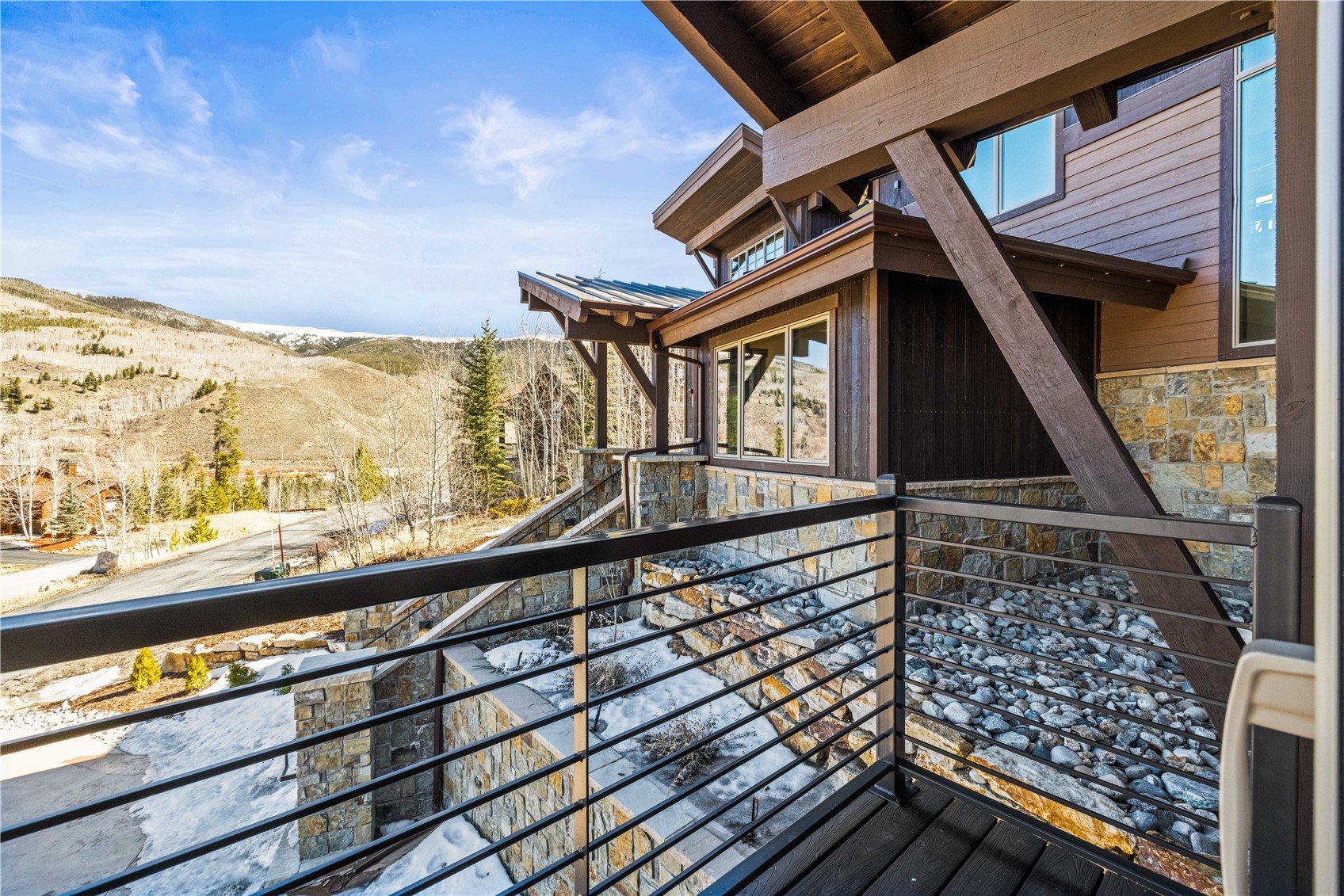 230 Game Trail Road Silverthorne, CO 80498 - Photo 22 of 43 a view of balcony with wooden floor and fence