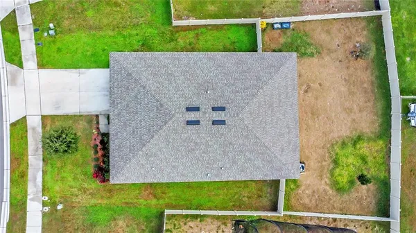 a terrace with a yard