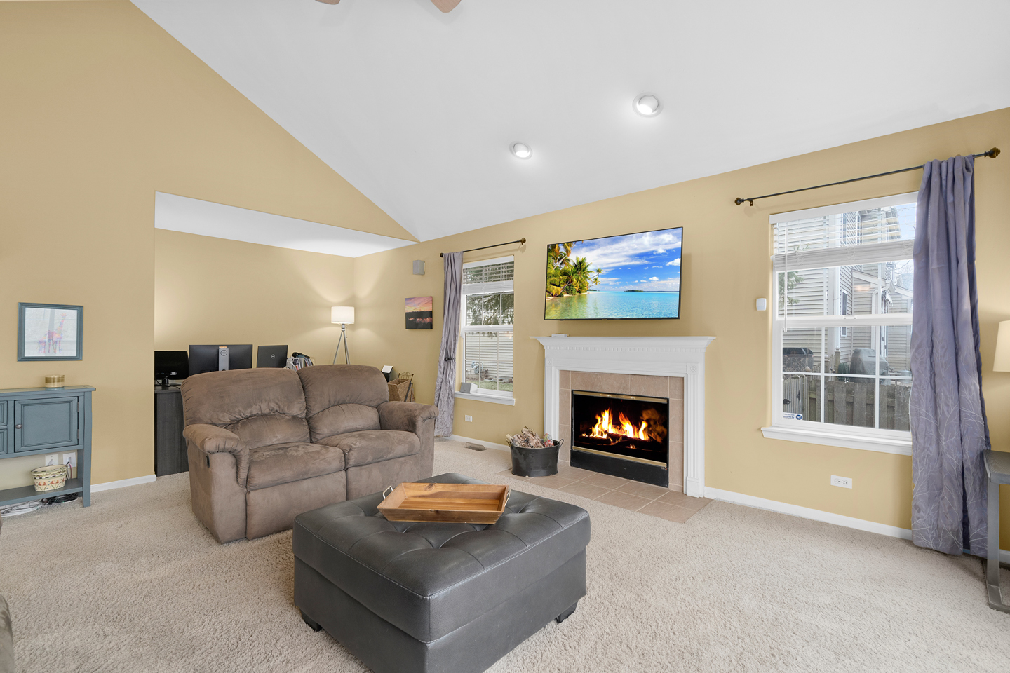 751 Sumac Drive Aurora, IL 60506 - Photo 16 of 33 a living room with furniture and a fireplace
