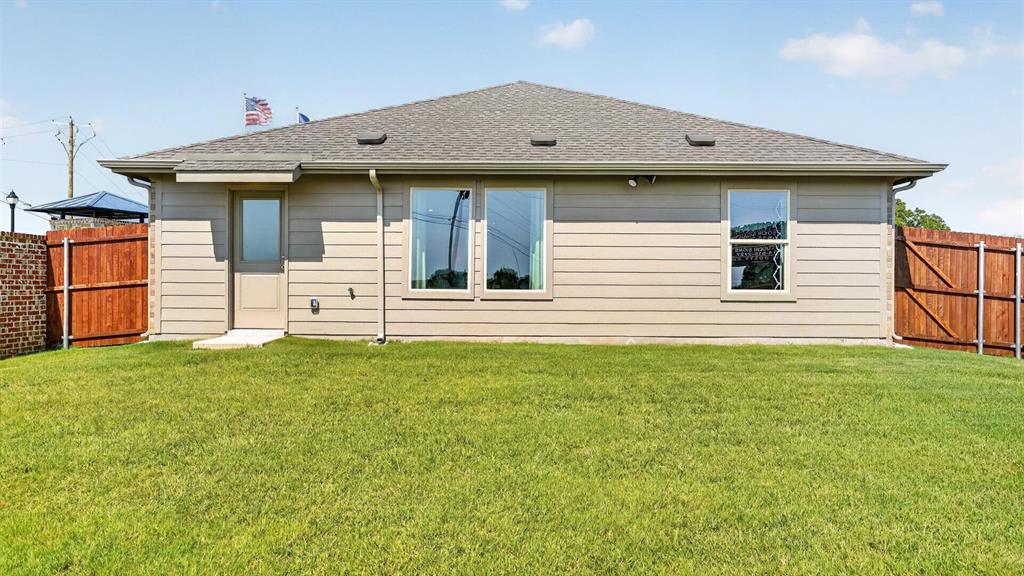 340 Wayland Street Keene, TX 76031 - Photo 20 of 21 Rear Elevation - All Home and community information, including pricing, included features, terms, availability and amenities, are subject to change at any time without notice or obligation. All Drawings, pictures, photographs, video, square footages, floor plans, elevations, features, colors and sizes are approximate for illustration purposes only and will vary from the homes as built.