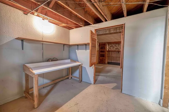 a view of storage and utility room