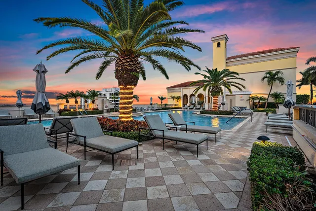 a outdoor space with patio furniture