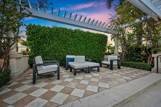 a view of a building with garden