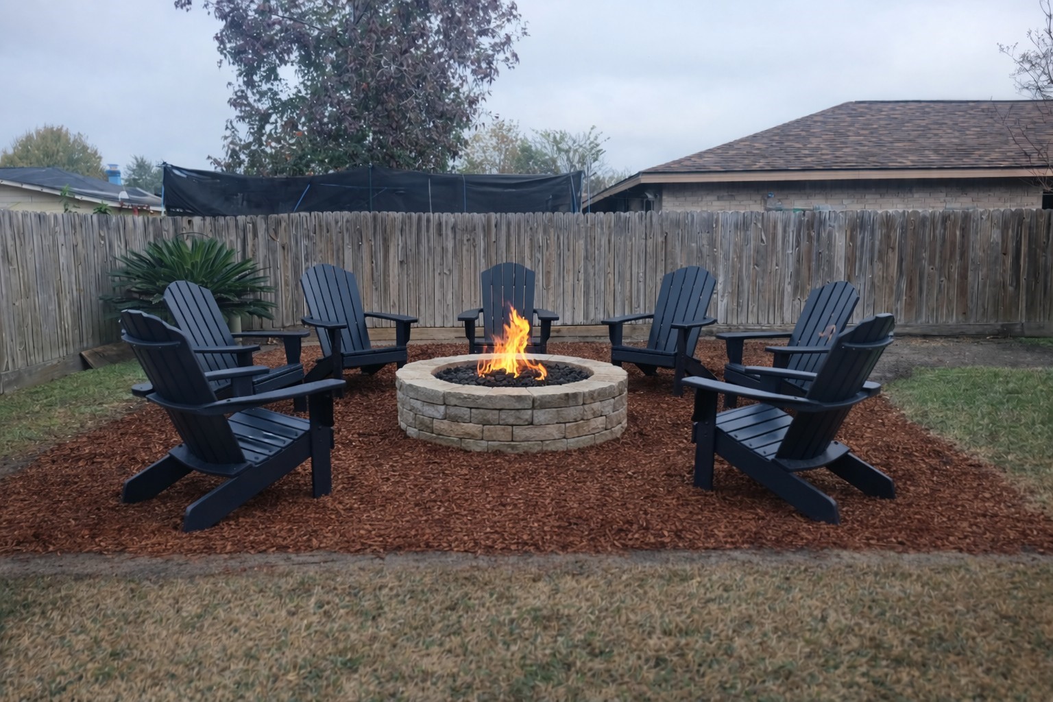 7315 Weatherhill Lane Houston, TX 77041 - Photo 33 of 40 Virtual firepit option for the garden area.