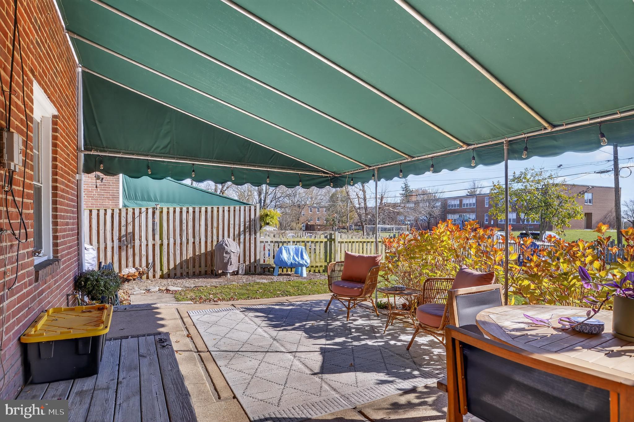 227 Overbrook Road Baltimore, MD 21212 - Photo 22 of 29 Rear Patio with Covered Awning