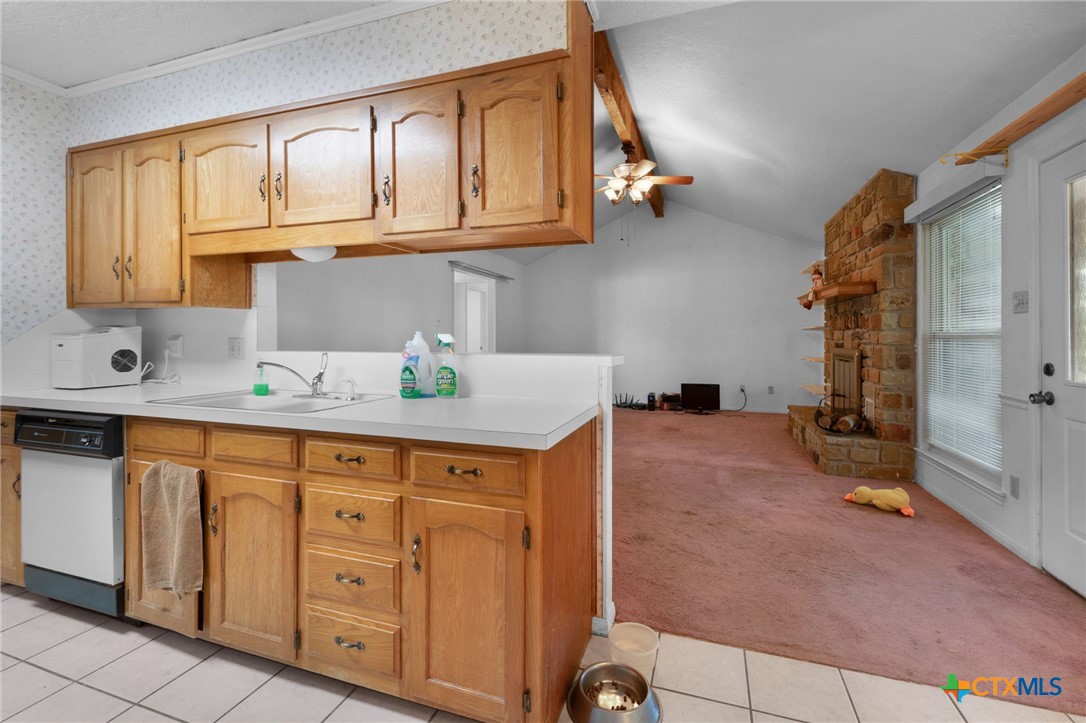 3391 Lois Lane Kempner, TX 76539 - Photo 17 of 35 a kitchen with white cabinets and sink