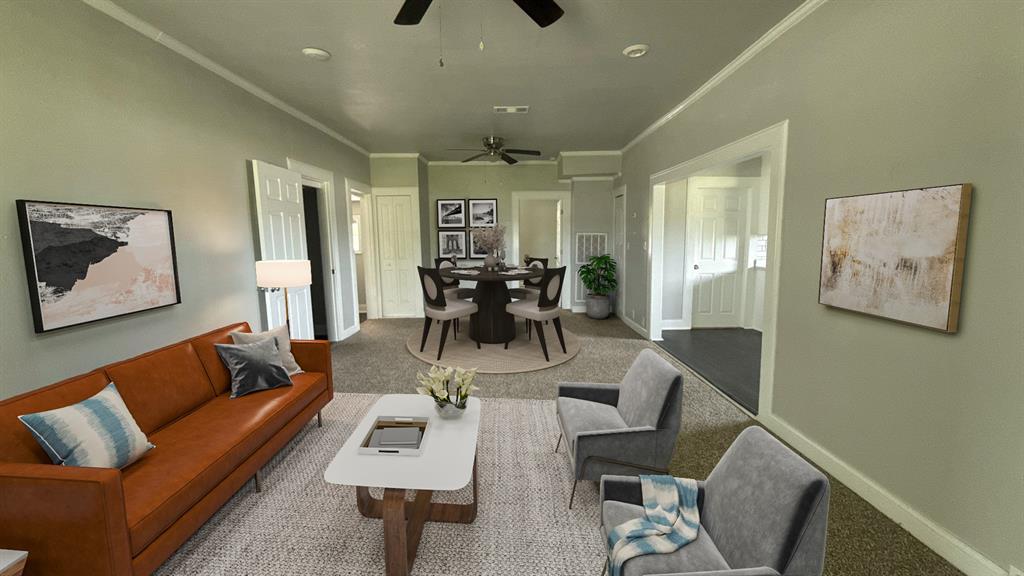 1338 State Highway 121 Bonham, TX 75418 - Photo 27 of 32 a living room with furniture and wooden floor