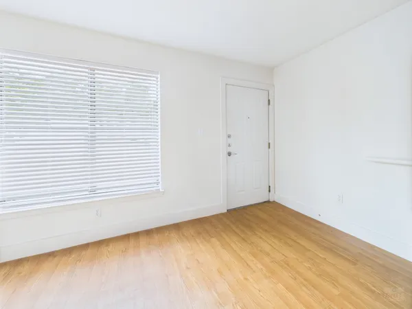 an empty room with a window