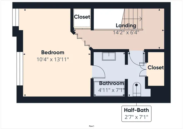 a picture of a bench in front of a door