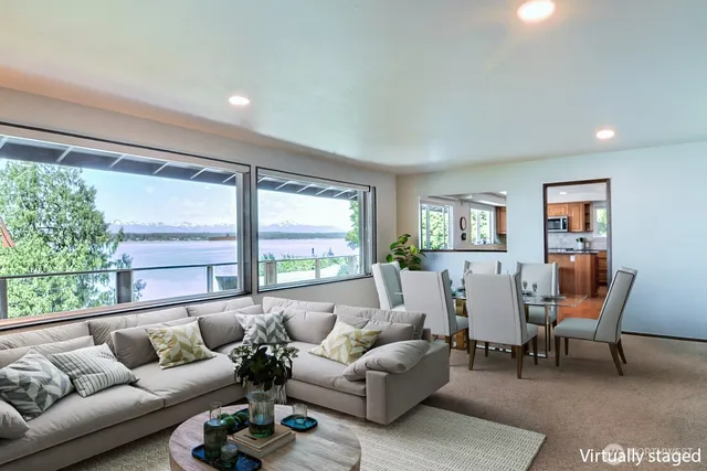 a bathroom with a granite countertop sink a shower and a mirror