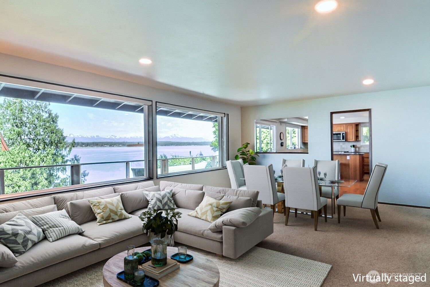 7504 Crescent Beach Rd Nortwest Vaughn, WA 98394 - Photo 13 of 40 a living room with furniture and a large window