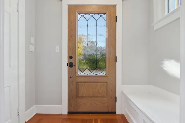 a bathroom with a bathtub and a sink