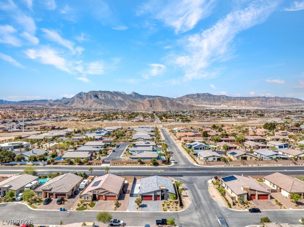 4191 Velvet View Street Las Vegas, NV 89129 - Photo 41 of 44 Aerial perspective of suburban area featuring a mountainous background