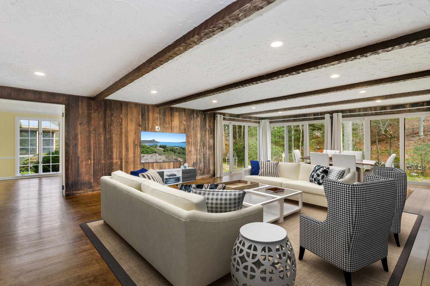 129 Hickok Road New Canaan, CT 06840 - Photo 1 of 32 a living room with furniture and a large window