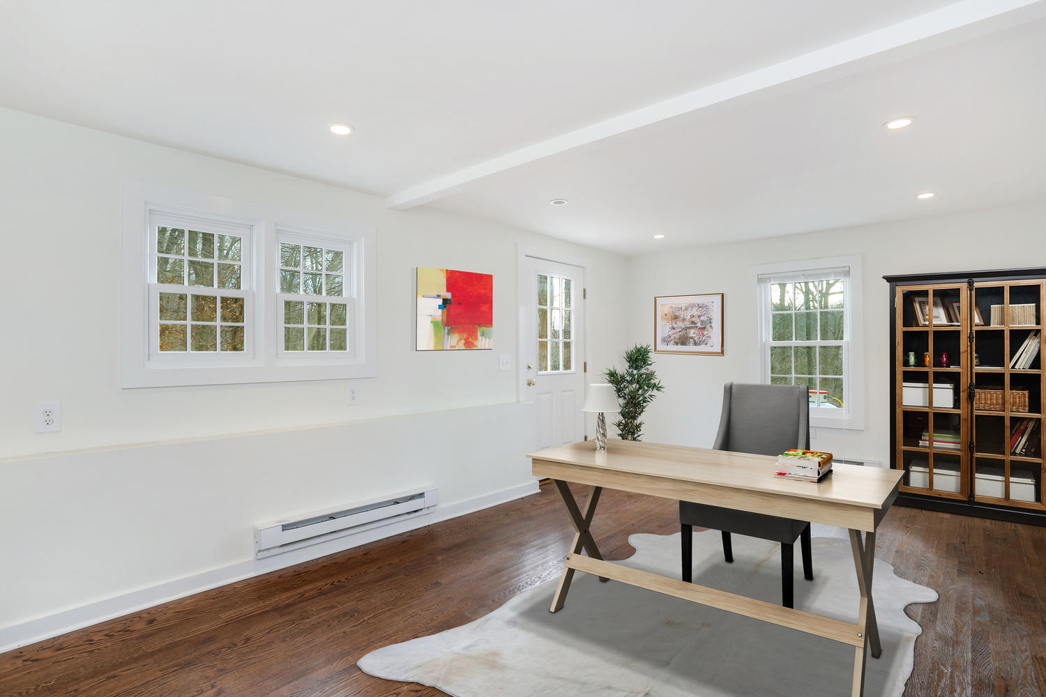 129 Hickok Road New Canaan, CT 06840 - Photo 25 of 32 a workspace with furniture window and wooden floor
