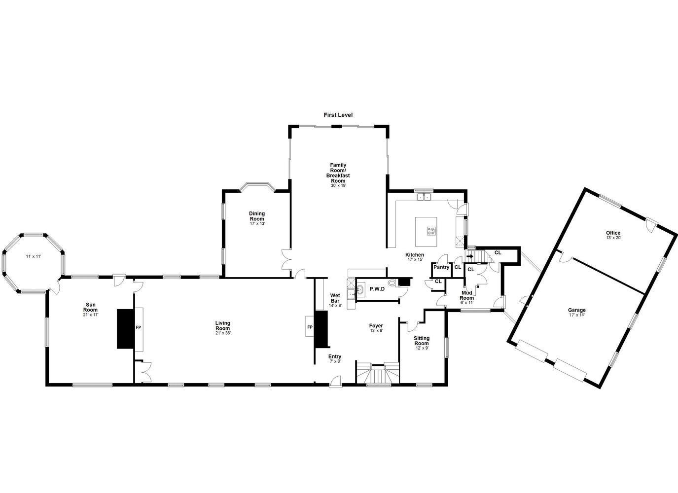129 Hickok Road New Canaan, CT 06840 - Photo 30 of 32 a picture of floor plan