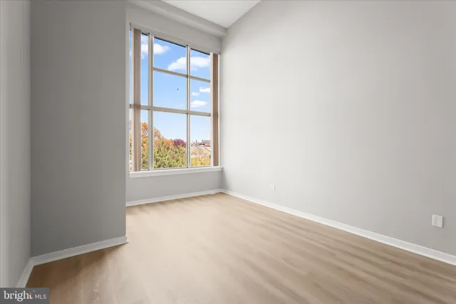 an empty room with a window