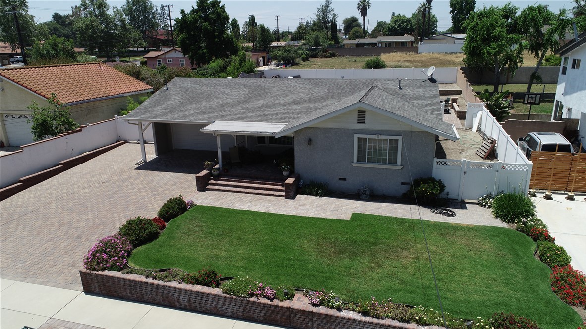 7262 Beryl Street Rancho Cucamonga, CA 91701 - Photo 2 of 30 a aerial view of a house with garden