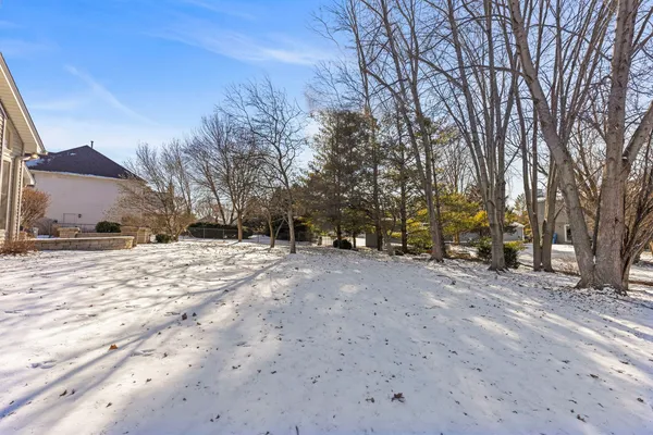 a view of a snow on the side of the road