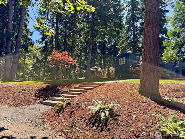 a view of outdoor space and deck
