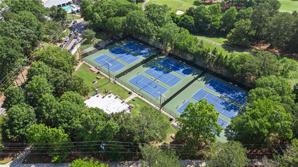 3820 Roswell Road Northeast, Unit 705 Atlanta, GA 30342 - Photo 45 of 62 an aerial view of a residential houses with outdoor space