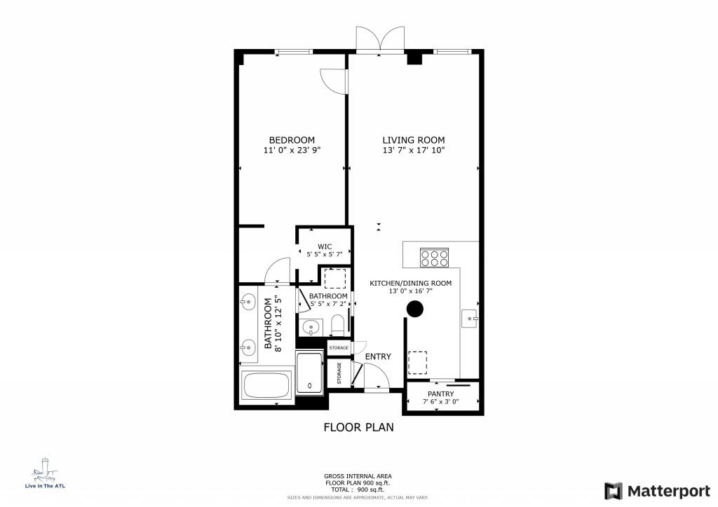 3820 Roswell Road Northeast, Unit 705 Atlanta, GA 30342 - Photo 6 of 62 a picture of floor plan