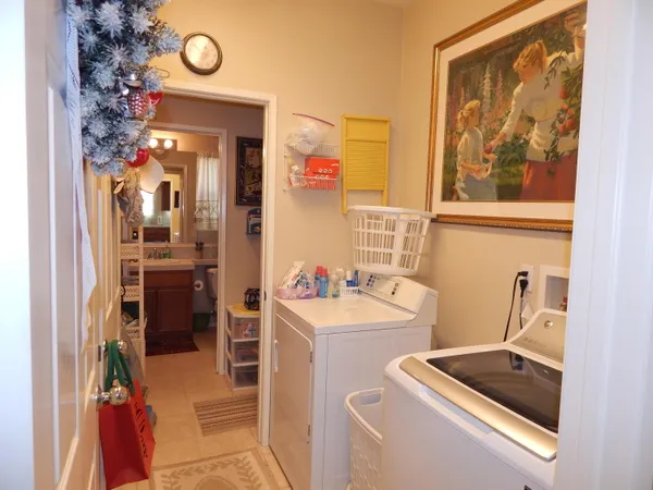 a room with a storage and utility