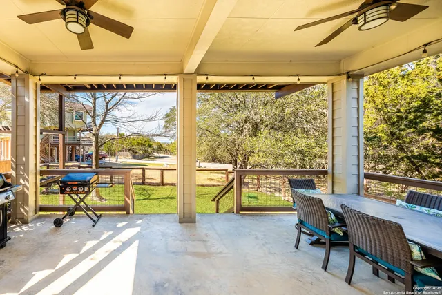 a living room with a large window