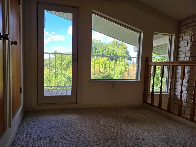 an empty room with a window