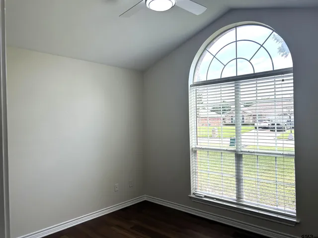 an empty room with a window