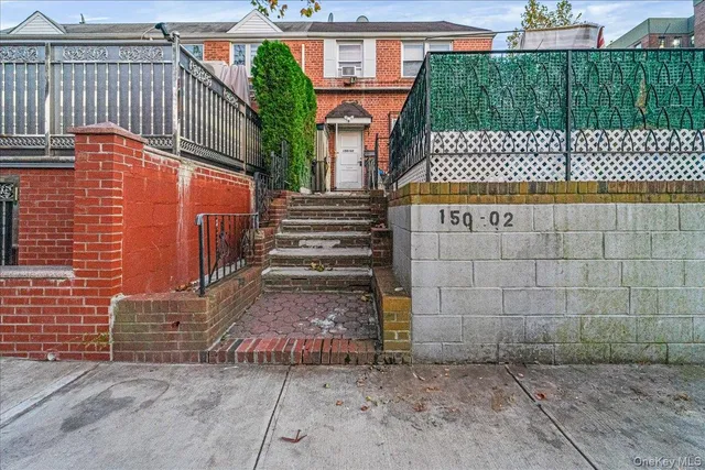 a front view of a house